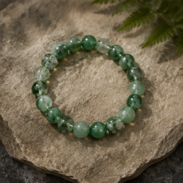 Verdant Root Bracelet | Green Phantom Quartz, Aventurine, Jade