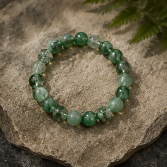 Verdant Root Bracelet | Green Phantom Quartz, Aventurine, Jade